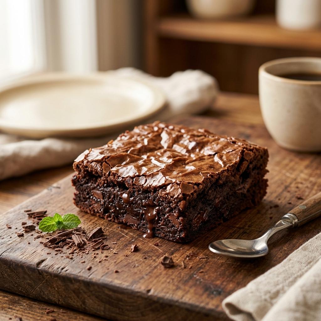 Bake & Bloom Fudgy Brownie Closeup
